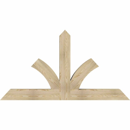 Ekena Millwork Richland Rough Sawn Timber Gable Bracket, Douglas Fir, 72"W x 39"H x 6"D x 6"F, 13/12 Pitch GBW072X39X0606RIC00RDF